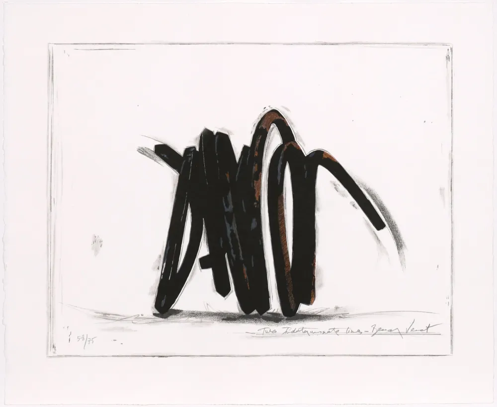 シルクスクリーン Venet - Two indeterminate lines