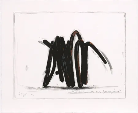 シルクスクリーン Venet - Two indeterminate lines