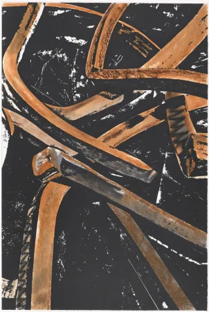 シルクスクリーン Venet - Untitled III (Combinaison aléatoire de lignes indéterminées)