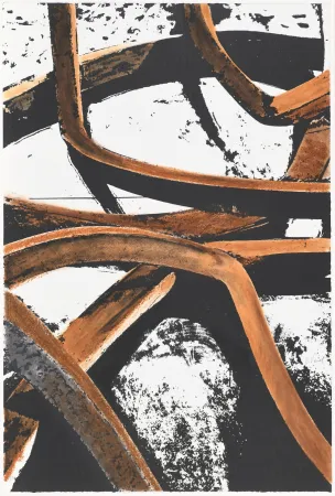 シルクスクリーン Venet - Untitled IX (Combinaison aléatoire de lignes indéterminées)