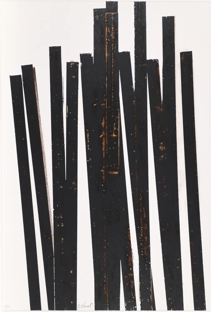 シルクスクリーン Venet - Untitled VI (Lignes droites)