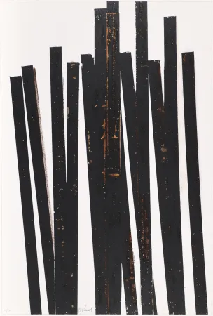 シルクスクリーン Venet - Untitled VI (Lignes droites)