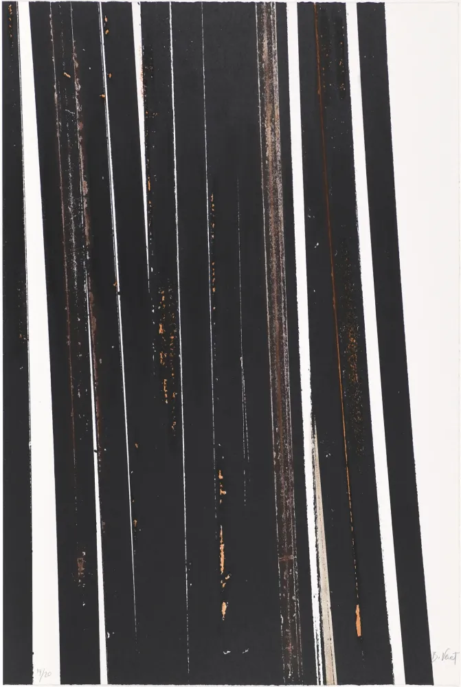 シルクスクリーン Venet - Untitled X (Lignes droites)