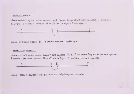 リトグラフ Venet - VECTEURS