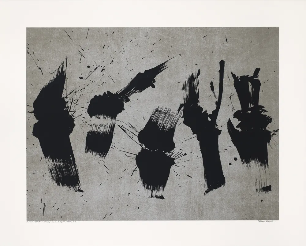 シルクスクリーン Verdier - Branches et bourgeons, étude végétale