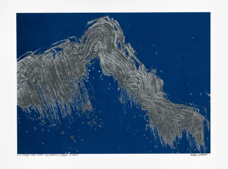 シルクスクリーン Verdier - Montagne Sainte-Victoire, des Venturiers au Cengle, la nuit