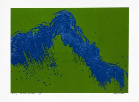 シルクスクリーン Verdier - Montagne Sainte-Victoire, des Venturiers au Cengle un jour d'été