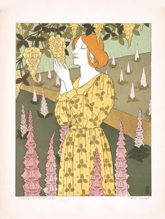 リトグラフ Verneuil - Cytises et digitales