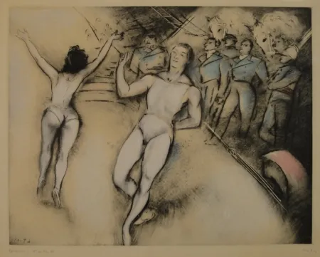 エッチング Vertes - (Artisten im Zirkus)