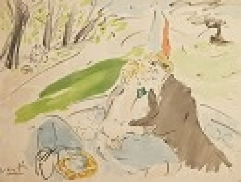 リトグラフ Vertes - Couple in Park