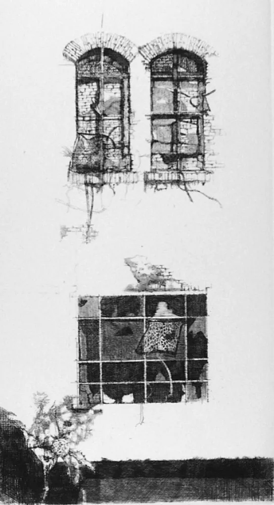 エッチング Vespignani - Tre finestre