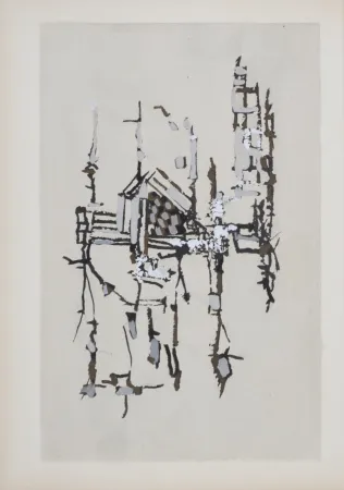 ステンシル Vieira Da Silva - Et puis voilà (#E), 1951