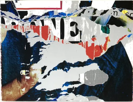 リトグラフ Villeglé - Décentralisation n°7, 1991  