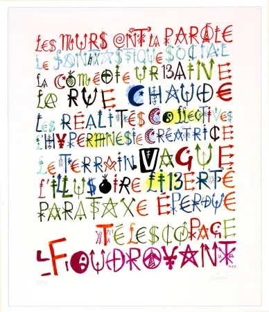 デジタル版画 Villeglé - Sans titre