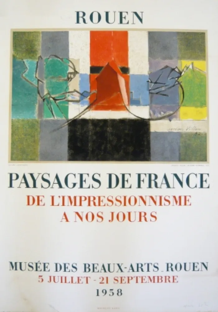 リトグラフ Villon - Affiche exposition Musée des Beaux-Arts de Rouen