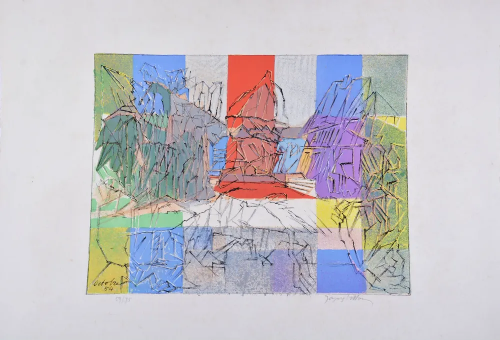 リトグラフ Villon - Le pigeonnier normand 