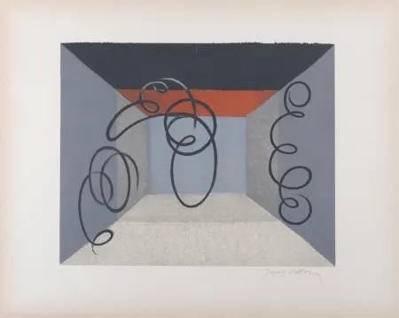 リトグラフ Villon - Le Théâtre, 1962