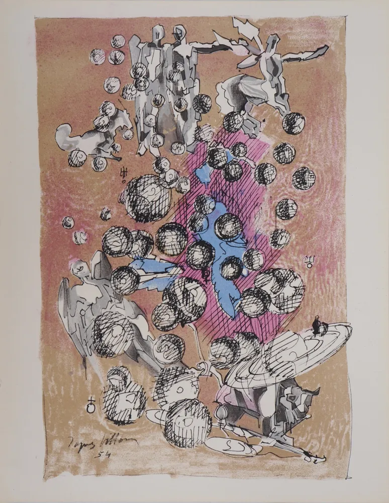 リトグラフ Villon - Mondes (Mythologie)