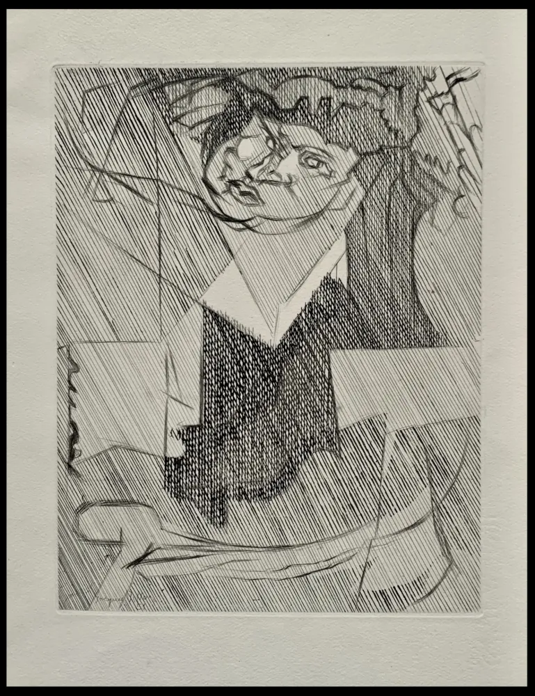 エッチング Villon - Tête de femme 