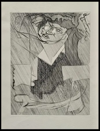 エッチング Villon - Tête de femme 