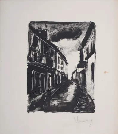 リトグラフ Vlaminck - Les Hommes Abandonnés, 1927