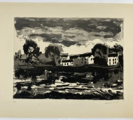 アクチアント Vlaminck - L'Oise à Cergy, 1924