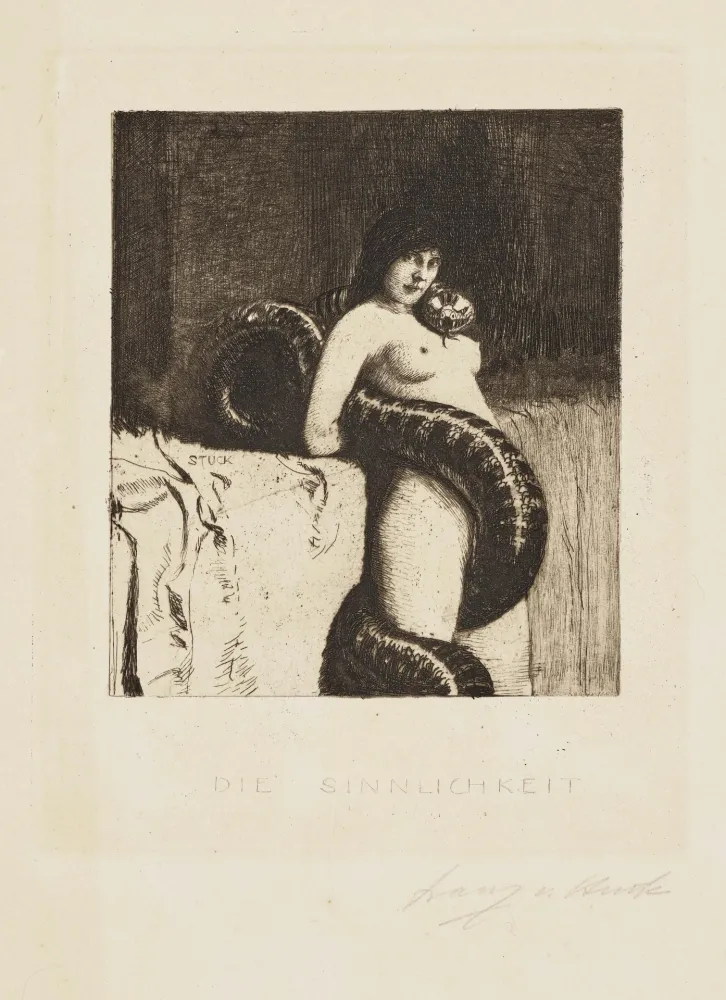 エッチング Von Stuck - Die Sinnlichkeit