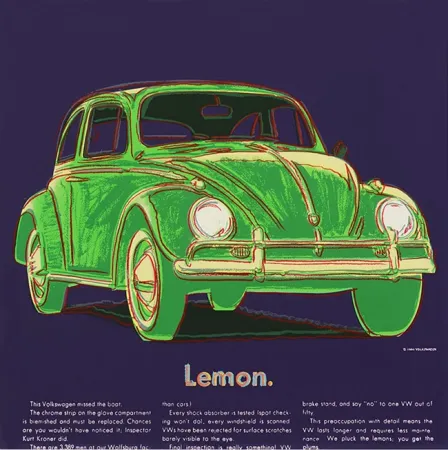 シルクスクリーン Warhol - ADS: VOLKSWAGEN FS II.358