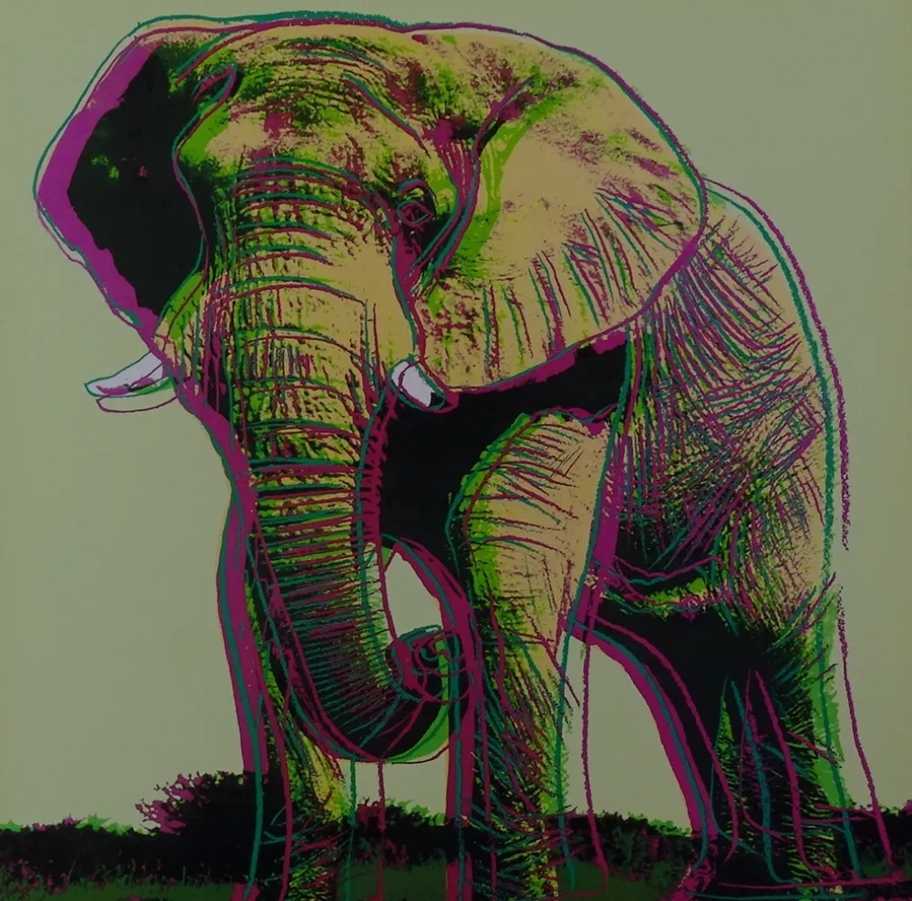 シルクスクリーン Warhol - African Elephant