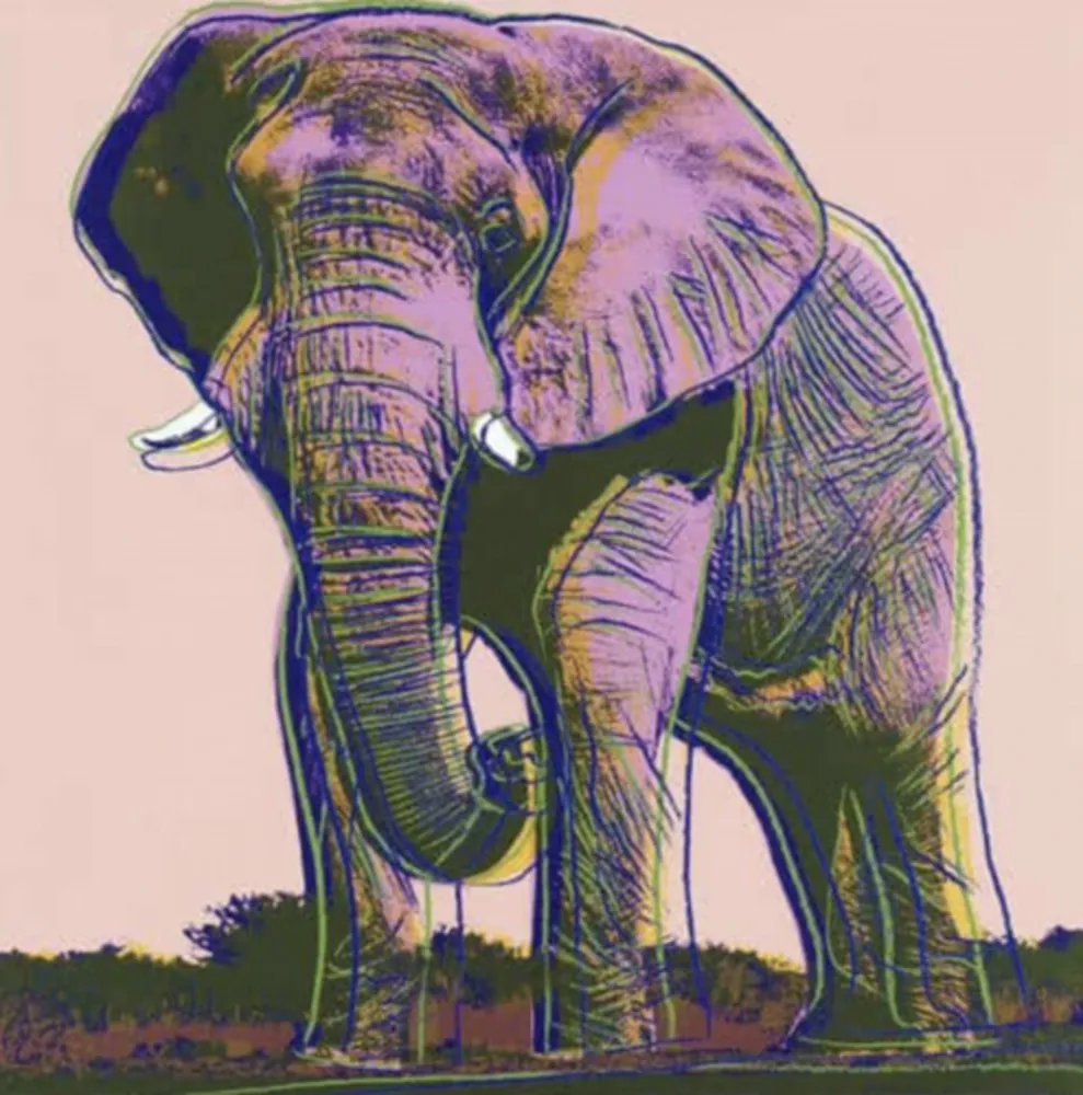 シルクスクリーン Warhol - African Elephant, Endangered Species Series (FS II.293)