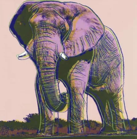 シルクスクリーン Warhol - African Elephant, Endangered Species Series (FS II.293)