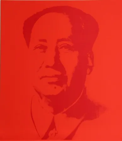 シルクスクリーン Warhol (After) - Mao - Red