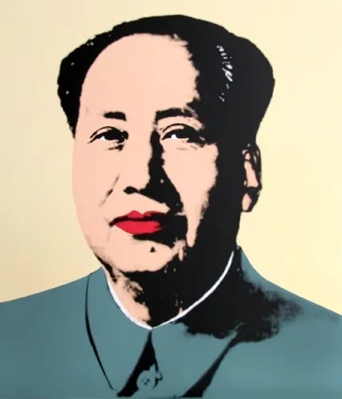シルクスクリーン Warhol (After) - Mao - Yellow