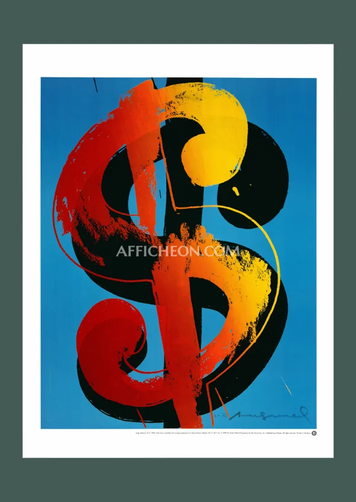 リトグラフ Warhol - Andy Warhol: 'Dollar Sign (One)' 1998 Offset-lithograph 