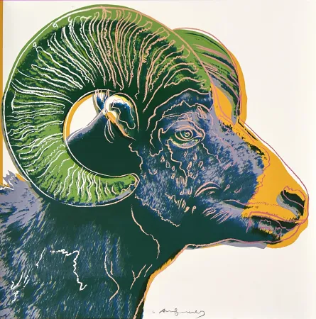 シルクスクリーン Warhol - Bighorn Ram (FS II.302)