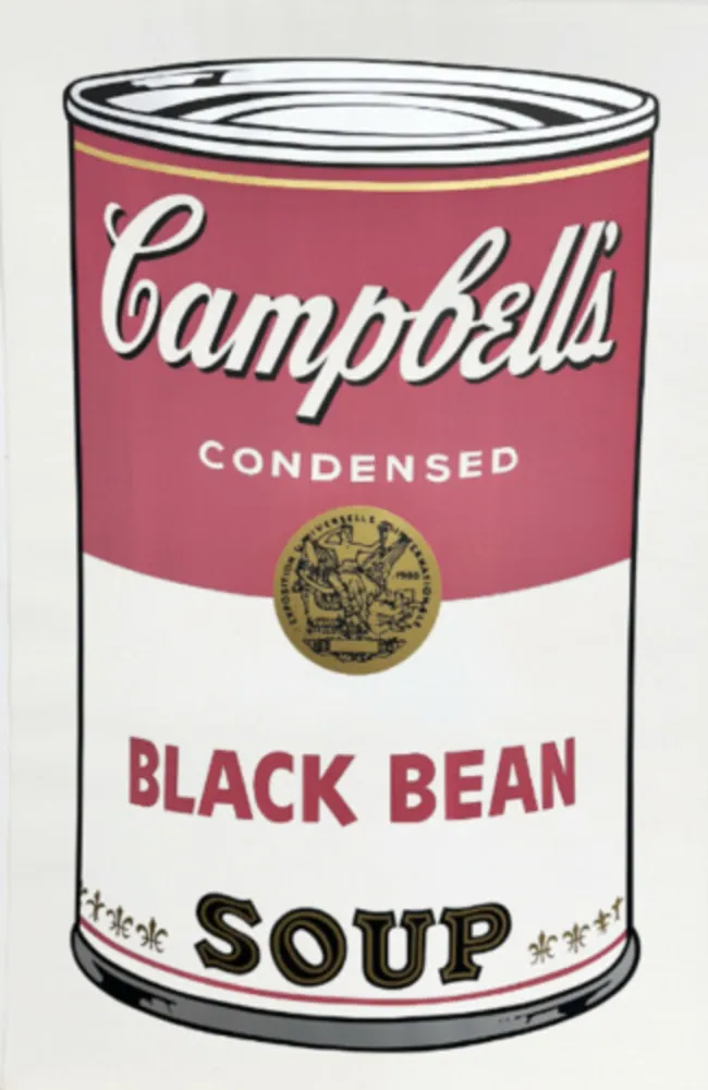 シルクスクリーン Warhol - Campbell's Soup Can I: Black Bean