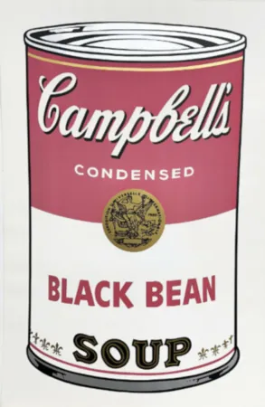 シルクスクリーン Warhol - Campbell's Soup Can I: Black Bean