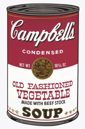 シルクスクリーン Warhol - Campbell's Soup Can: Old Fashioned Vegetable
