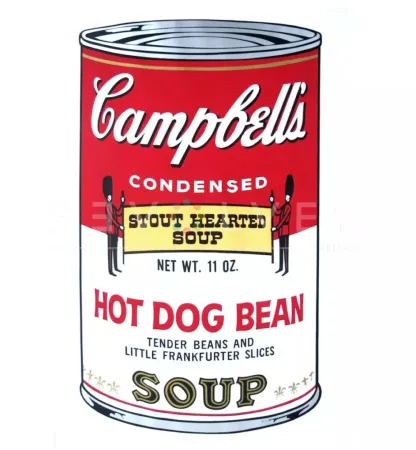 シルクスクリーン Warhol - Campbell's Soup: Hot Dog Bean