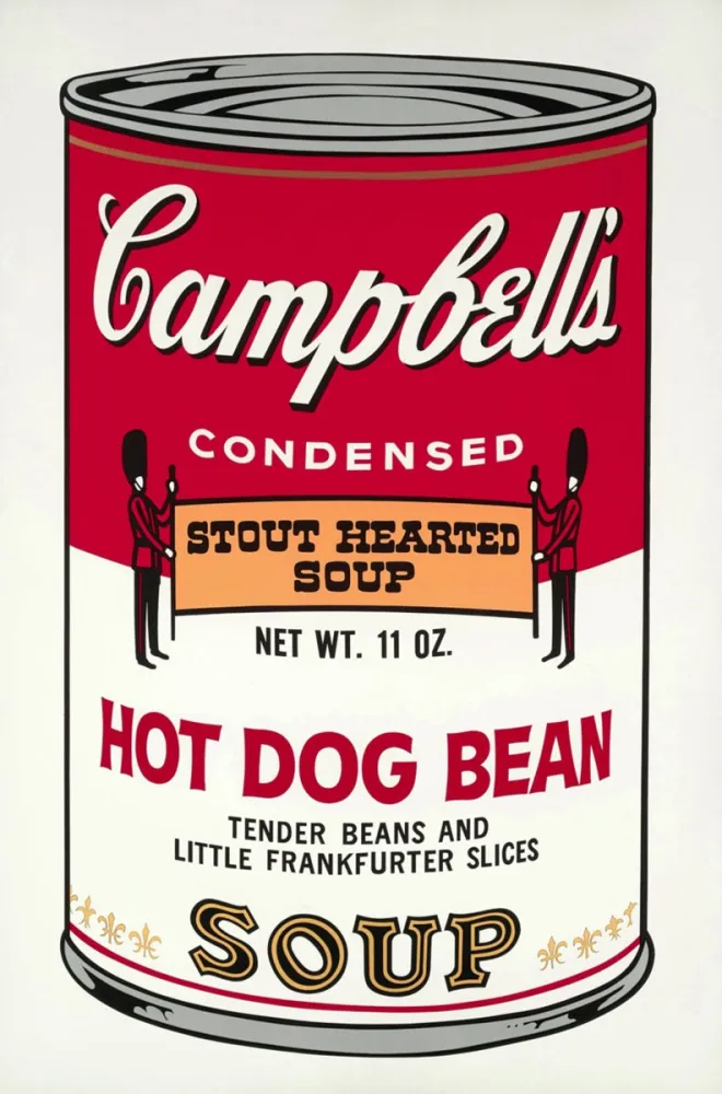 シルクスクリーン Warhol - Campbell's Soup: Hot Dog Bean
