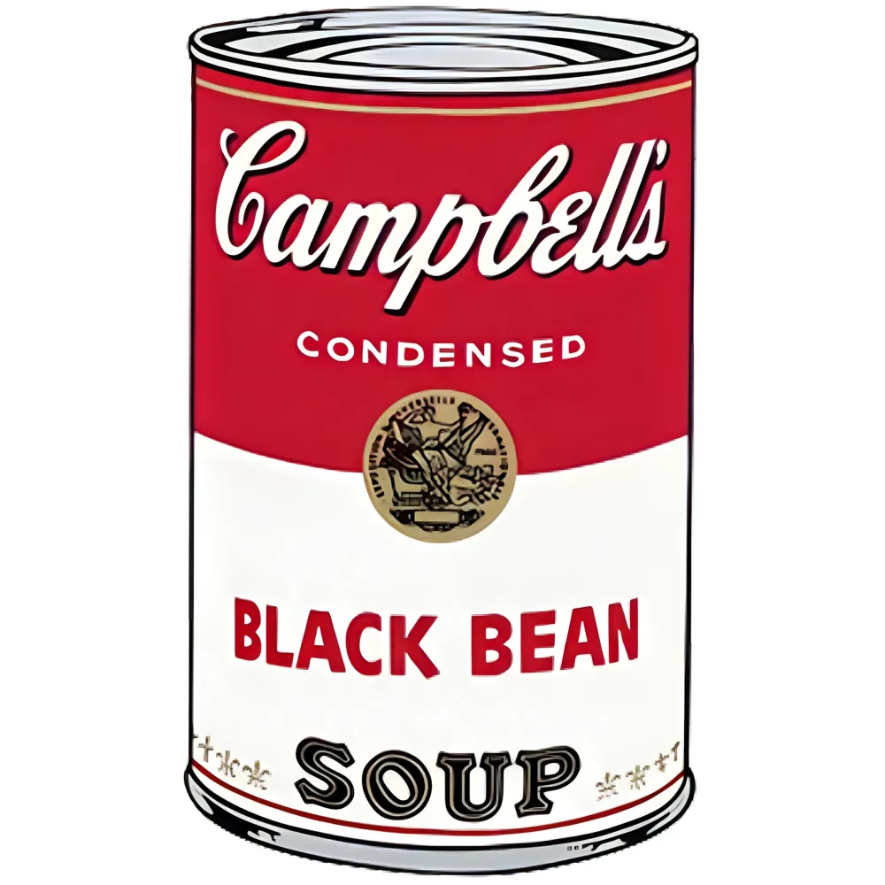 シルクスクリーン Warhol - Campbell's Soup I: Black Bean (FS II.44)