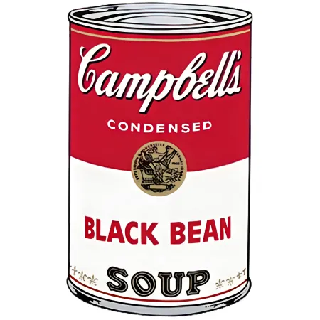 シルクスクリーン Warhol - Campbell's Soup I: Black Bean (FS II.44)