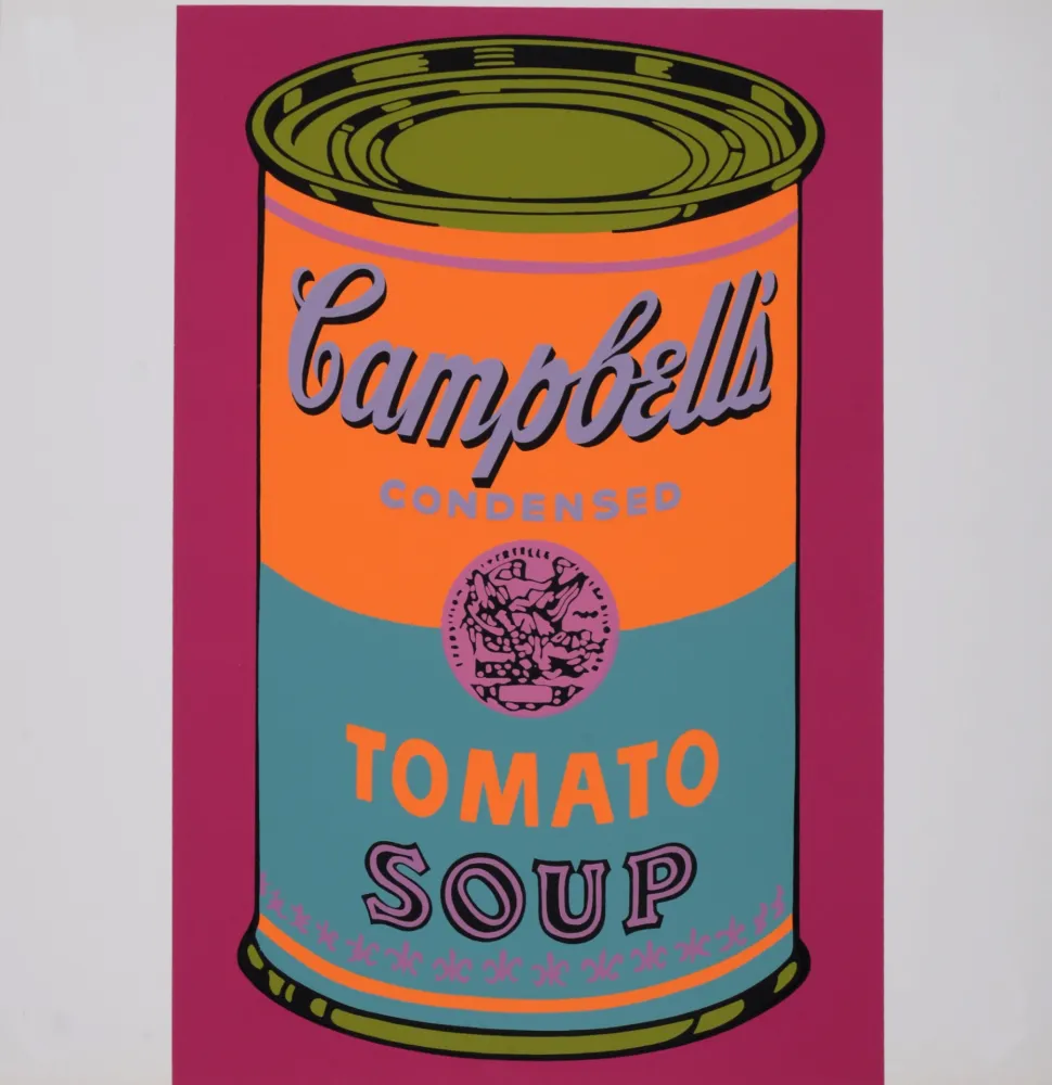 シルクスクリーン Warhol - Campbell's Tomato Soup, 1968 - Scarce Banner edition!