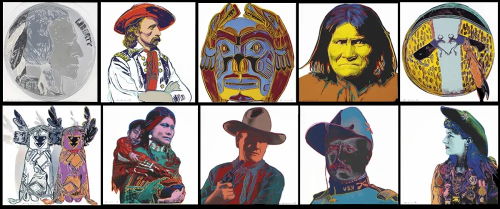 シルクスクリーン Warhol - Cowboys and Indians Complete Portfolio (FS II.377 - FS II.386)