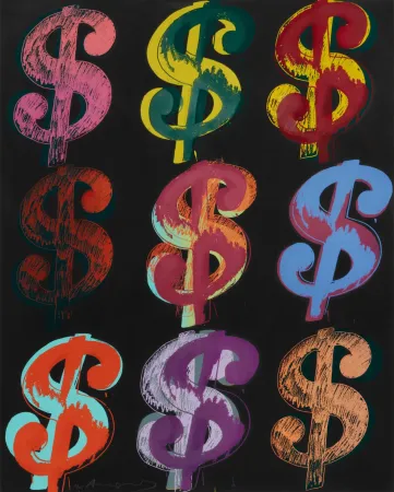 シルクスクリーン Warhol -   Dollar Sign (9)