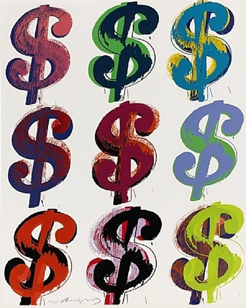 シルクスクリーン Warhol - Dollar Sign (9) FS II.286