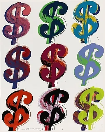 シルクスクリーン Warhol - Dollar Sign (9) FS II.286