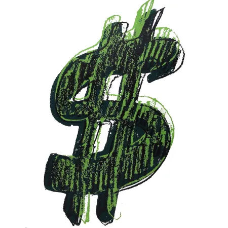 シルクスクリーン Warhol - Dollar Sign, Green (FS II.278)