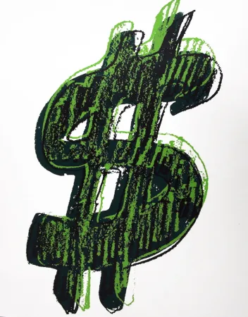 シルクスクリーン Warhol - Dollar Sign, Green (FS II.278)
