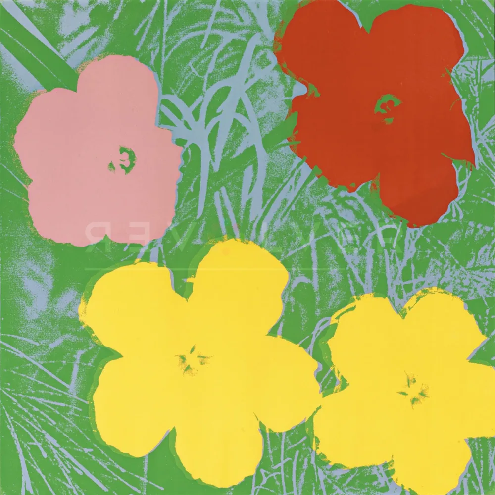 シルクスクリーン Warhol - Flowers, Yellow (FS II.65)